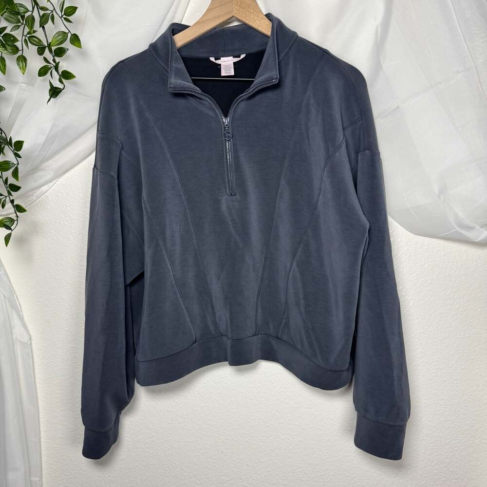 Victoria's Secret Women's Modal Blend Quarter Zip Pullover Sweatshirt